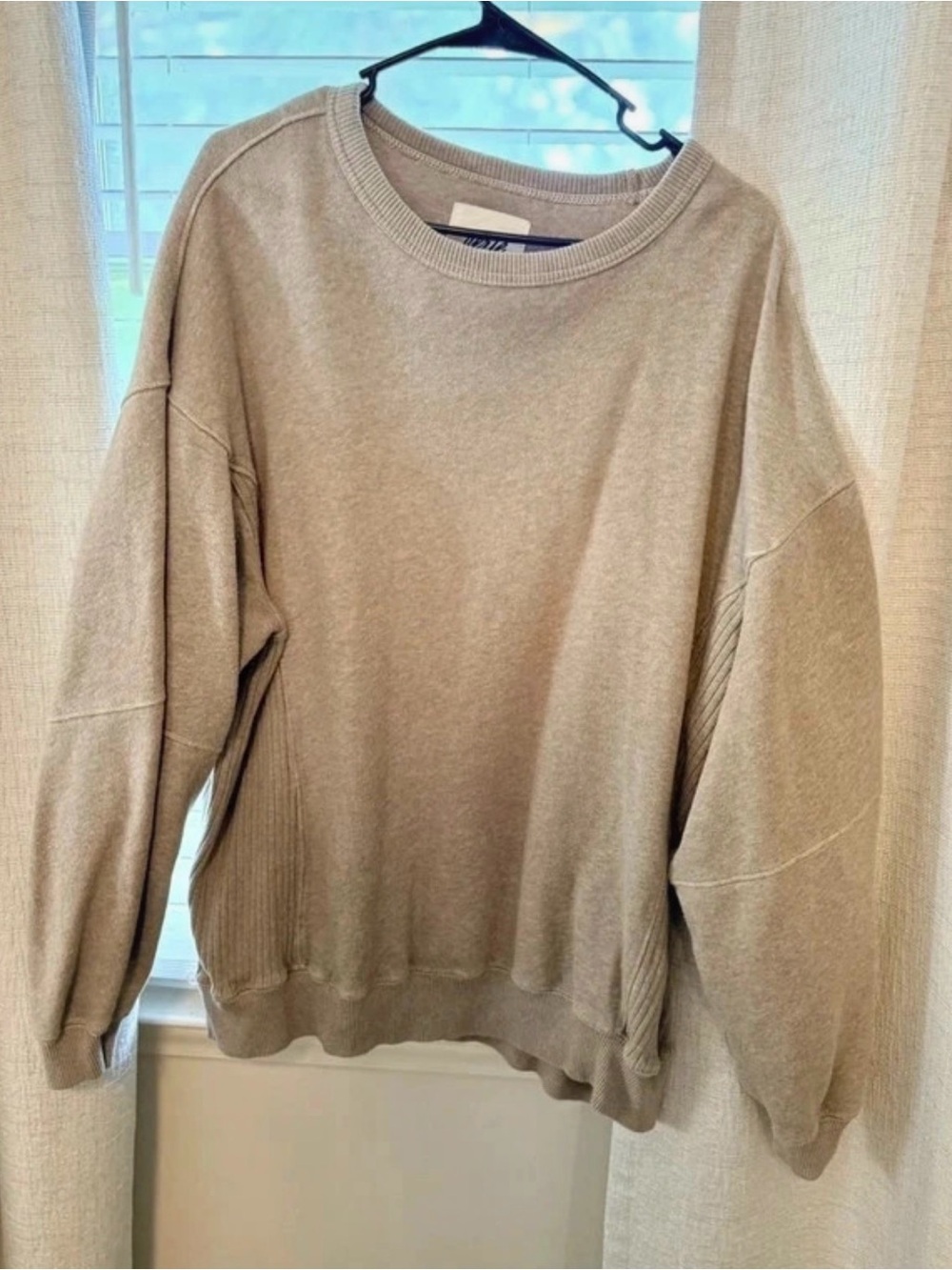aerie women Crewneck Sweater in Light Taupe